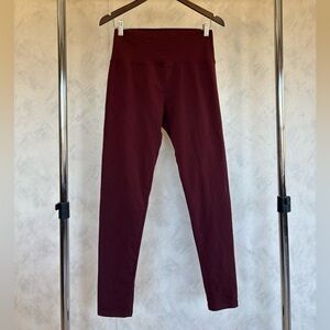 Burgundy High-Waisted Leggings